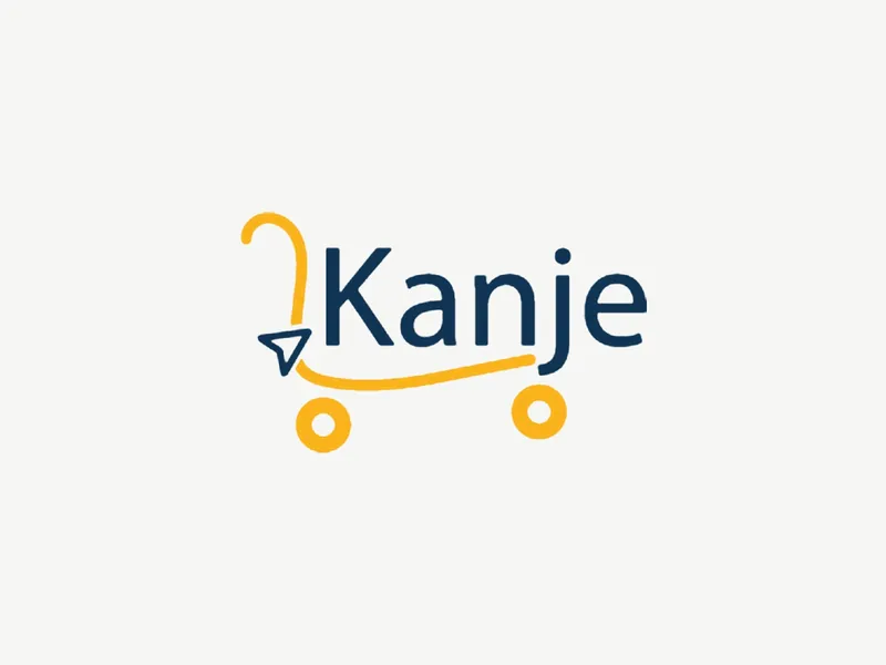 Logo Kanje, logotype et chariot stylisé