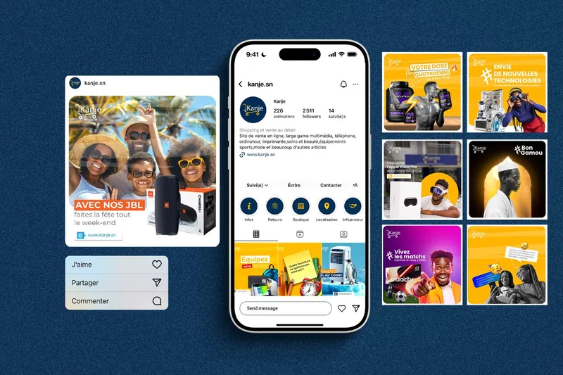 Feed Instagram de Kanje : profil et publications produits