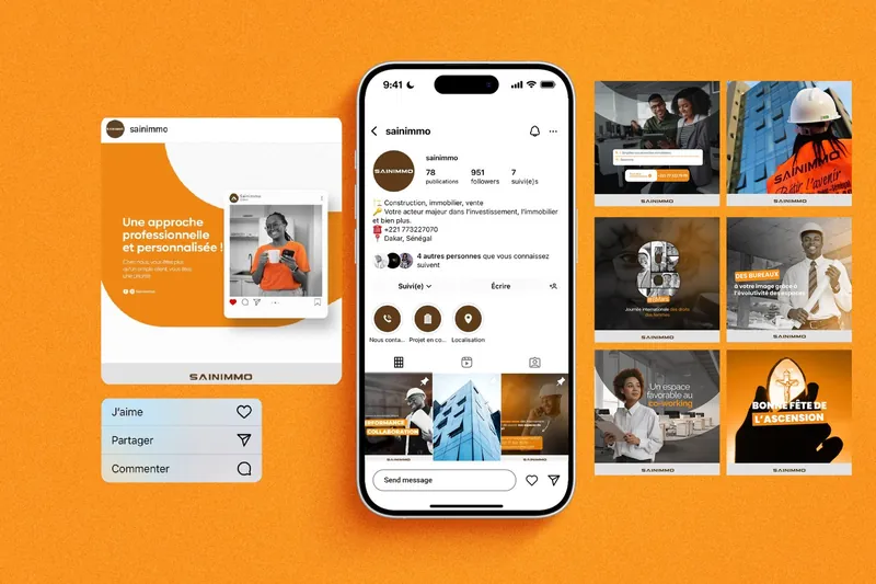 Feed Instagram de Sainimmo : profil et publications