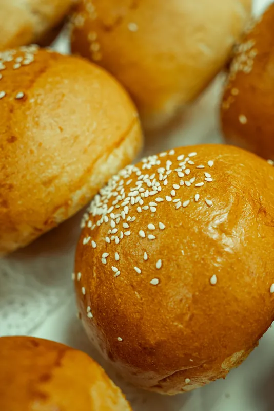 Brioches au sucre, vue rapprochée